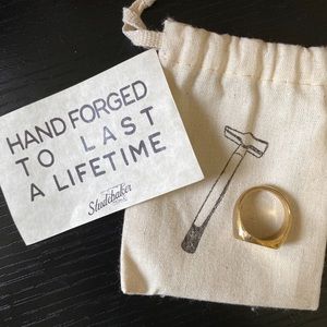 Studebaker Metals Hand-Forged Polished Brass Ring